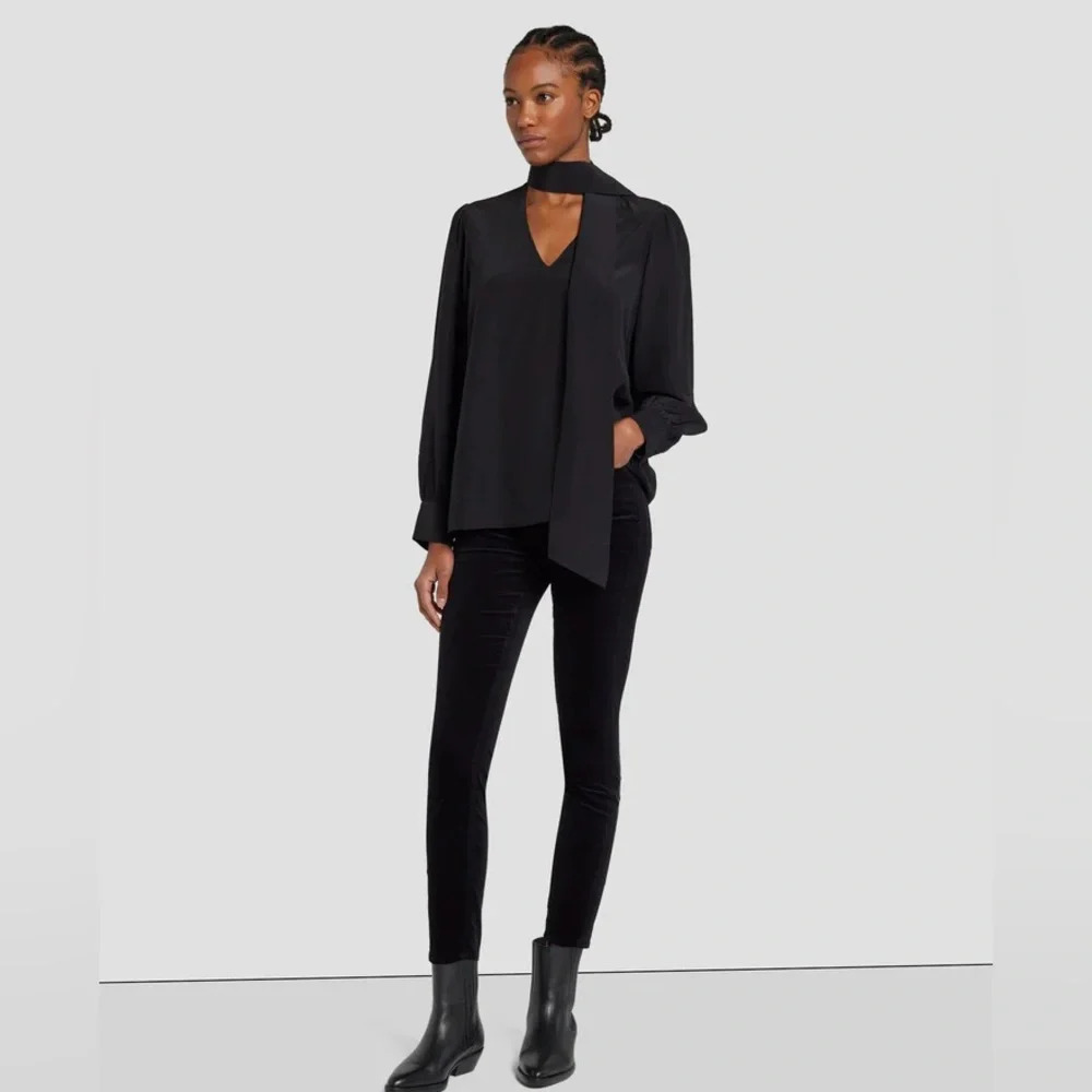 7 For All Mankind Velvet High Rise Skinny Pants, size  27